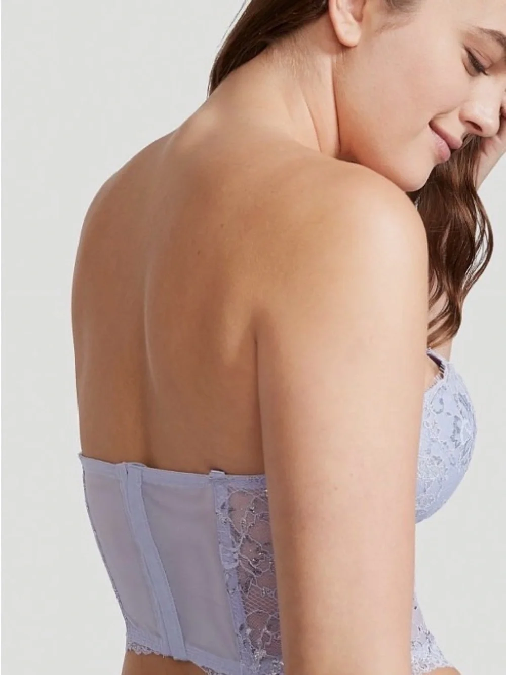 Victoria's Secret DREAM ANGELS Allure Lace Bra Top Icy Lavender 34D